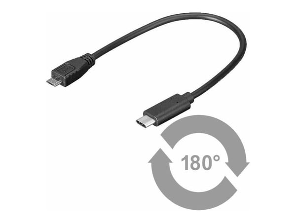 MicroConnect - USB-kaapeli - USB-C (uros) - USB Type B (uros) - USB 3.1 - 20 cm