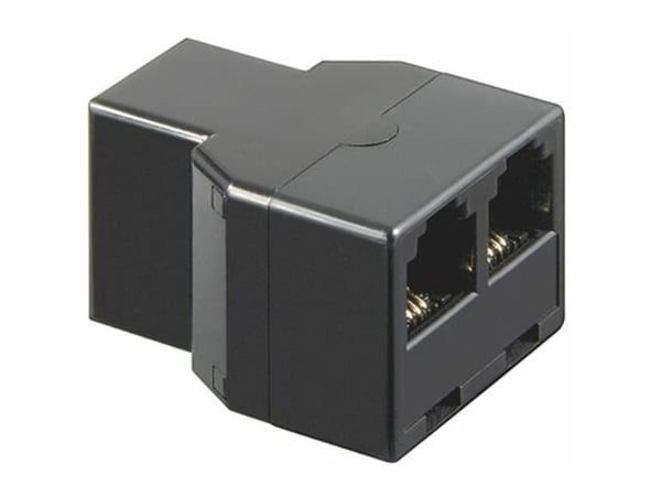 MicroConnect - Telefonadapter - RJ-11 hunn til RJ-11 hunn - svart