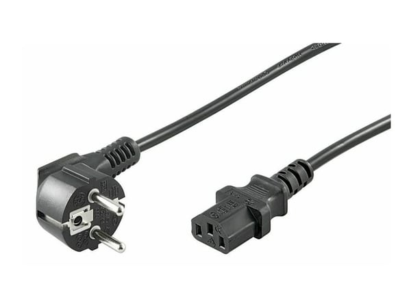 MicroConnect - Strømkabel - IEC 60320 C13 lige til CEE 7/7 (han) vinklet - AC 250 V - 10 A - 10 m - lajittelu