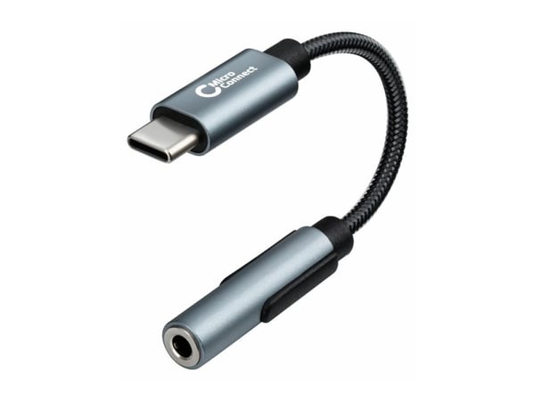 Microconnect MC-AUDIO-USBC, 0,13 m, Uros, Naaras, Suora, Suora, Hopea