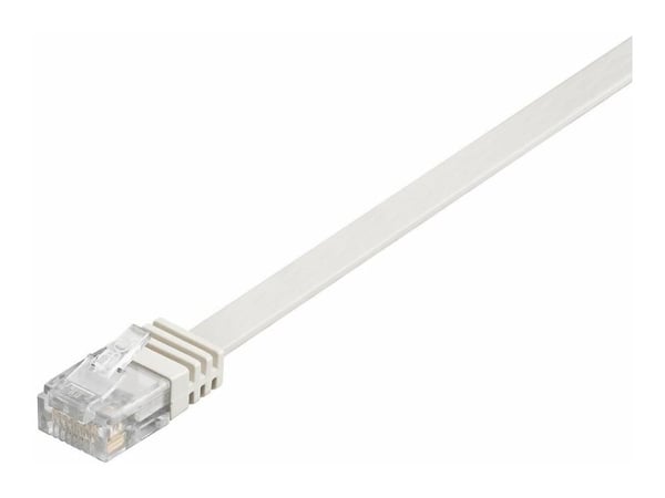 MicroConnect - Nettverkskabel - RJ-45 (hann) til RJ-45 (hann) - UTP - CAT 6 - med støvel, flat - hvit