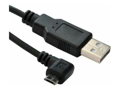 MicroConnect - USB-kabel - USB (hane) rak till Micro-USB Type B (hane) vinklad - USB 2.0 - 3 m - svart