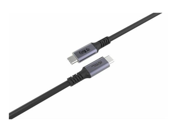 MicroConnect - USB-kabel - 24 pin USB-C (hane) till 24 pin USB-C (hane) - USB4 Gen3x2 - 48 V - 5 A - 1.5 m - USB-strömförsörjning (240W), upp till ...