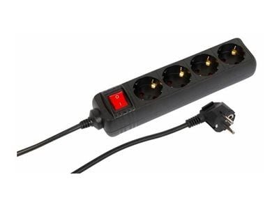 Microconnect MC-GRU0045BS, 5 m, Sisätila, Tyyppi F, Tyyppi F, Kulmikas, musta