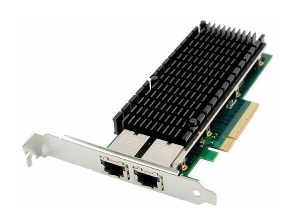 MicroConnect - Nettverksadapter - PCIe 2.1 x8 - 10 Gigabit Ethernet x 2 - grønn