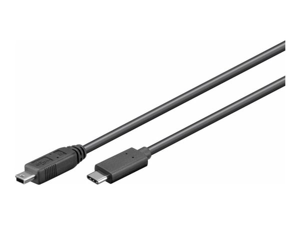 MicroConnect - USB-kabel - 24 pin USB-C (hann) til mini-USB type B (hann) - USB 3.2 Gen 1 - 50 cm - svart