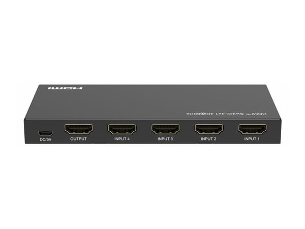 MicroConnect - Switch - fjernkontroll - 4 x HDMI - stasjonær