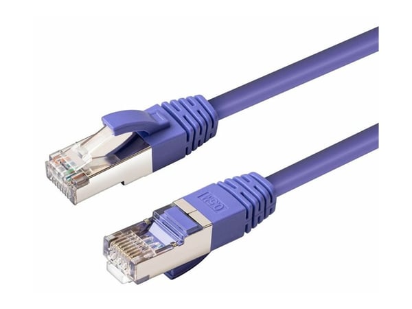MicroConnect - Koblingskabel - RJ-45 (hann) til RJ-45 (hann) - 5 m - S/FTP - CAT 6a - halogenfri, formstøpt, uten hindringer - purpur