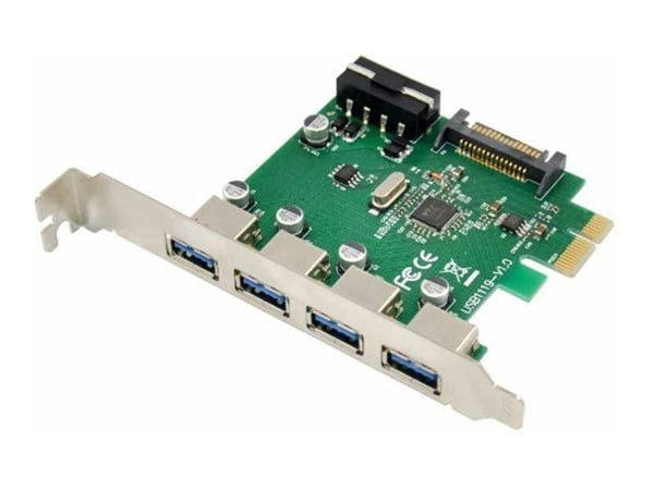 MicroConnect - USB-adapter - PCIe 2.0 - USB 3.0 x 3 + USB 3.0 (intern)