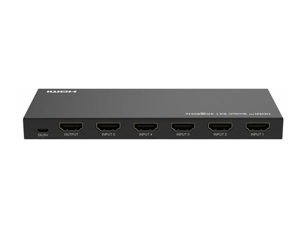 MicroConnect - Switch - fjernkontroll - 5 x HDMI - stasjonær