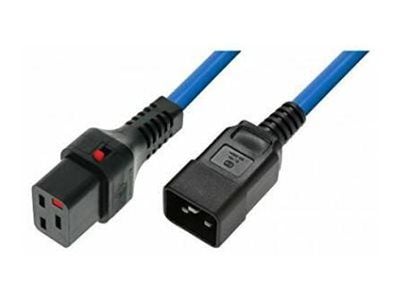 MicroConnect - Strömkabel - IEC 60320 C19 till IEC 60320 C20 - AC 250 V - 16 A - 3 m - blå