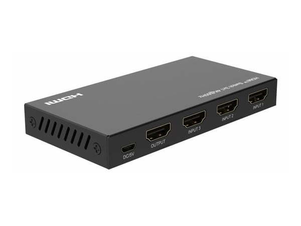 MicroConnect - Switch - fjernkontroll - 3 x HDMI - stasjonær