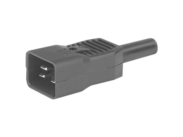 Schurter 4796.0000 IEC-kontakt, rett, antall poler: 3 - 16 mA - sort - 1 stk