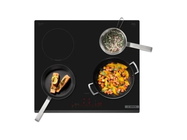 Bosch PIE631HC1M, Sort, Innebygget, 60 cm, Sonebasert induksjon, Glass-keramikk, 4 zone(s)
