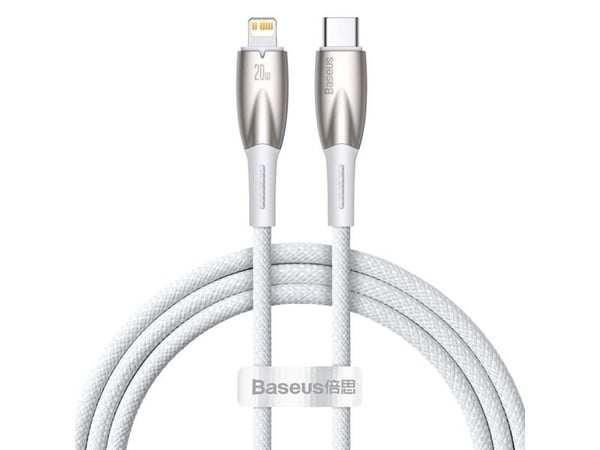 Baseus CADH000002, 1 m, Lightning, USB C, urosliitin, urosliitin, valkoinen