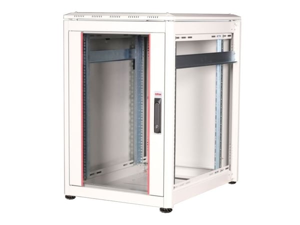 ROLINE 26.21.0048, Fristående rack, 16U, 600 kg, Rackskenor, Justerbara fötter, 48 kg