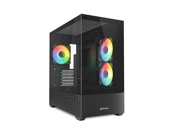 Sharkoon MK6 RGB, Midi Tower, PC, Vit, micro ATX, Mini-ITX, Gaming, Mer