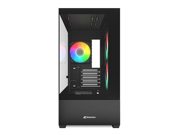 Sharkoon MK6 RGB, Midi Tower, PC, Hvit, Micro ATX, Mini-ITX, Spilling, Multi