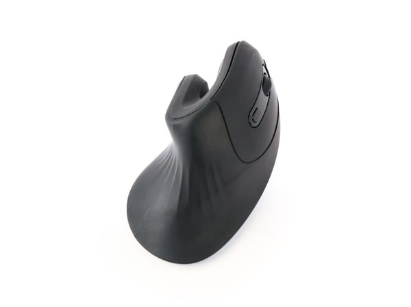 Gembird - Vertikal mus - ergonomisk - høyrehendt - optisk - 6 knapper - trådløs - 2.4 GHz - USB trådløs mottaker - svart