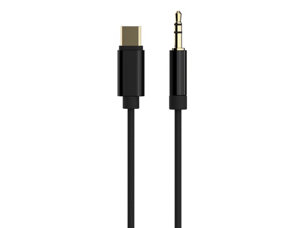 Cablexpert - Lydkabel - USB-C hann til minijakk hann - 1.5 m - svart - flettet