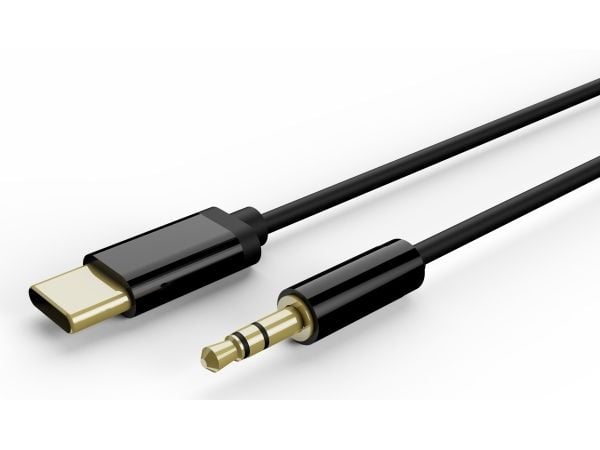 Cablexpert - Lydkabel - USB-C hann til minijakk hann - 1.5 m - svart - flettet
