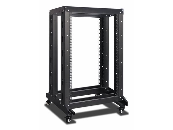 Inter-Tech SRB-6618 - Rack åpen ramme - 4-stand - fritt stående - RAL 9005 - 18U - 19"