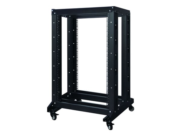 Inter-Tech SRB-6618 - Rack åpen ramme - 4-stand - fritt stående - RAL 9005 - 18U - 19"