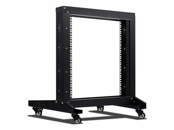 Inter-Tech SRA-6612 - Rack åpen ramme - 2-stand - fritt stående - RAL 9005 - 12U - 19"