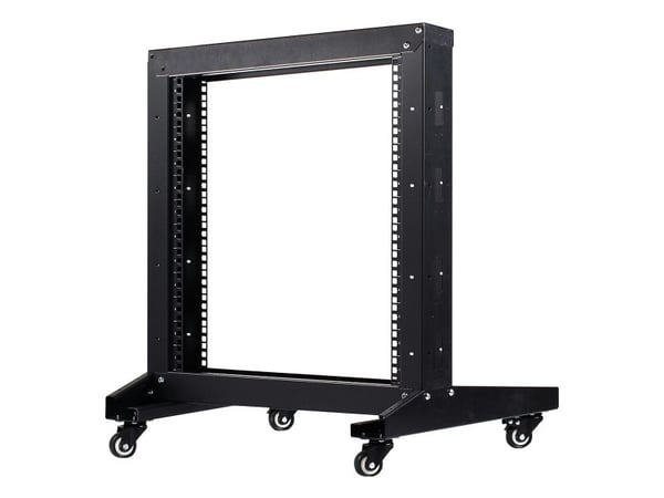 Inter-Tech SRA-6612 - Rack åpen ramme - 2-stand - fritt stående - RAL 9005 - 12U - 19"
