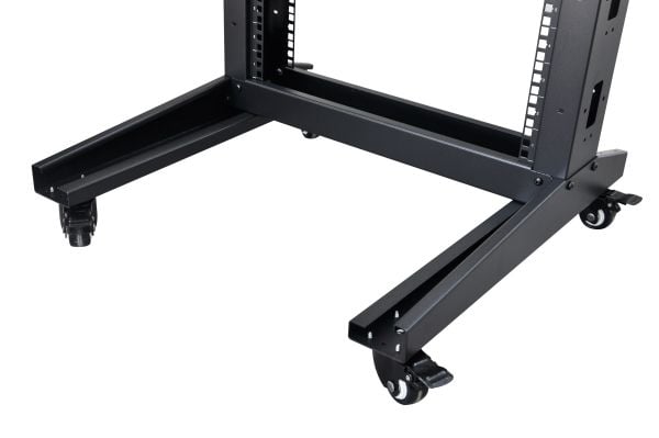 Inter-Tech SRA-6612 - Rack åpen ramme - 2-stand - fritt stående - RAL 9005 - 12U - 19"