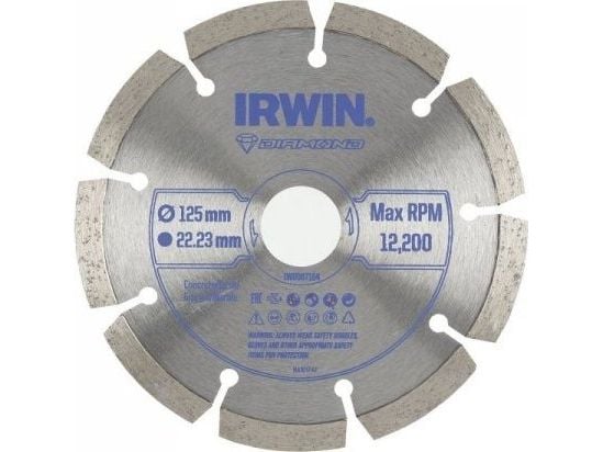 Irwin diamantklinge 125 mm x 22,23 mm segmentert for betong, murstein, granitt og marmor