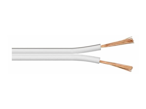 MicroConnect - Bulkhögtalarkabel - 2.5 mm² - 100 m - vit