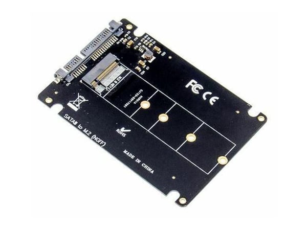 MicroConnect - Uttagbar harddiskramme - M.2 Card - SATA 6Gb/s - svart