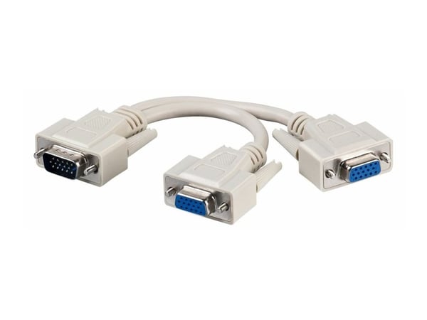 MicroConnect - VGA-jakaja - HD-15 (VGA) (han) til HD-15 (VGA) (hun) - 30 cm