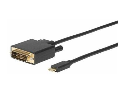 MicroConnect - Adapterkabel - dobbeltlenke - 24 pin USB-C hann til DVI-D hunn - 1.8 m - svart - 1080p støtte 60 Hz