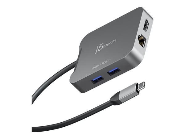 j5create Elite JCD3191 - Dokkingstasjon - USB-C / USB4 / Thunderbolt 3 / Thunderbolt 4 - HDMI - 1GbE - Europa