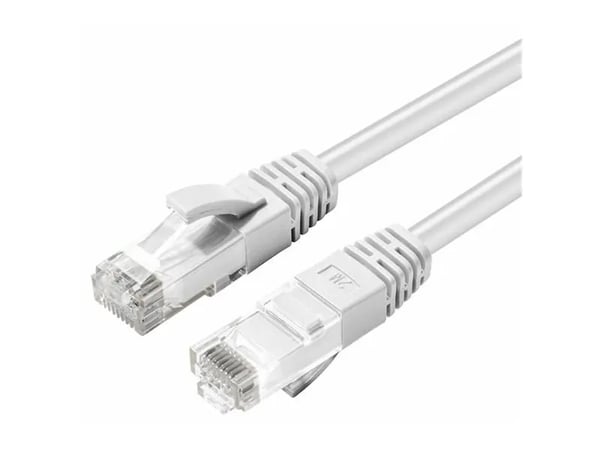 MicroConnect - Nettverkskabel - RJ-45 (hann) til RJ-45 (hann) - 40 cm - UTP - CAT 6 - halogenfri, flertrådet - hvit