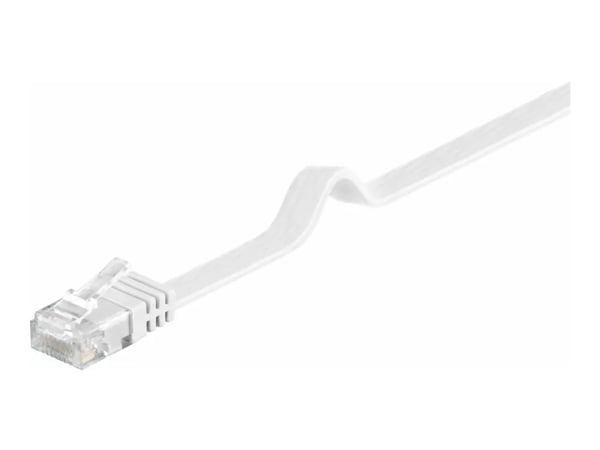 MicroConnect - Nettverkskabel - RJ-45 (hann) til RJ-45 (hann) - 15 m - UTP - CAT 6a - formstøpt, flertrådet, flat - hvit