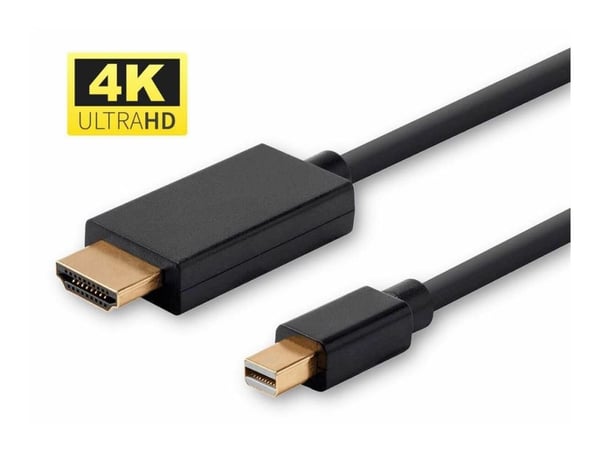 MicroConnect - Adapterkabel - Mini DisplayPort til HDMI - 1 m - svart - 4 K 60 Hz (4096 x 2160) støtte