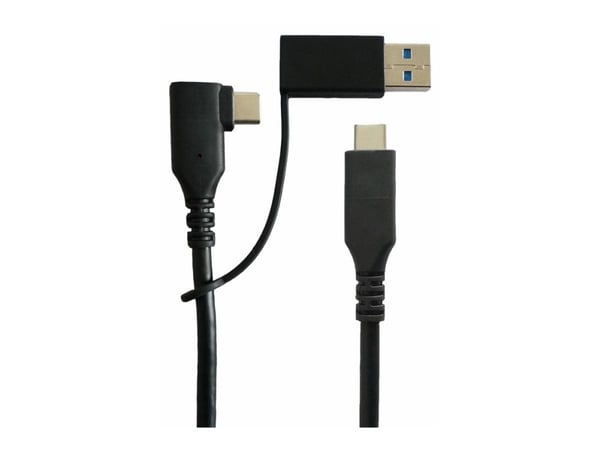 MicroConnect - USB-kabelsett - 1 m - vinklet - svart