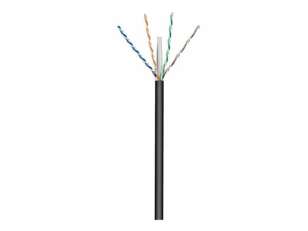MicroConnect - Bulk-kaapeli - 100 m - UTP - CAT 6 - ulkokäyttöön, kiinteä - musta