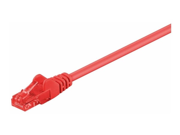 MicroConnect - Nettverkskabel - RJ-45 (hann) til RJ-45 (hann) - 25 cm - 6 mm - UTP - CAT 6 - rund, uten hindringer, flertrådet - rød