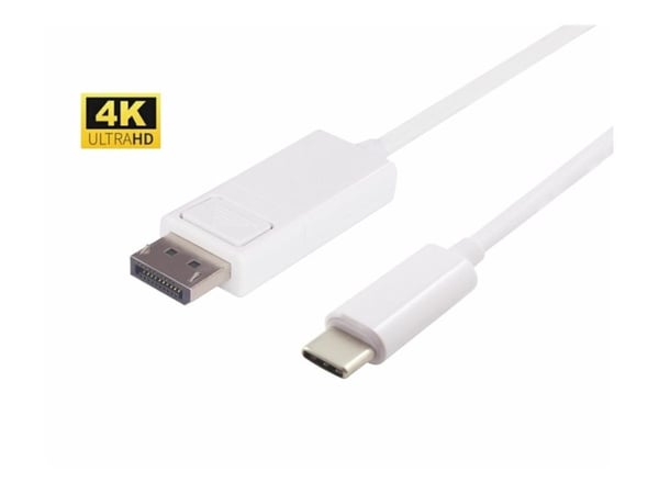 Microconnect USB3.1CDPB2W, 2 m, USB Type-C, DisplayPort, Uros, Uros, Kulta