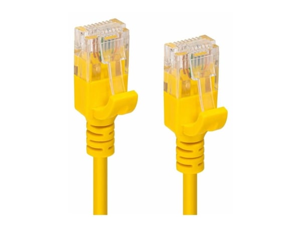 MicroConnect - Nettverkskabel - RJ-45 (hann) til RJ-45 (hann) - 1.5 m - 3.6 mm - UTP - CAT 6a - halogenfri, uten hindringer, flertrådet - gul
