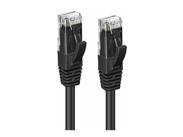 MicroConnect - Nettverkskabel - RJ-45 (hann) til RJ-45 (hann) - 25 m - UTP - CAT 5e - med støvel - svart