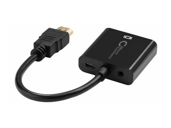 MicroConnect - Videokonverterare - HDMI - VGA - svart
