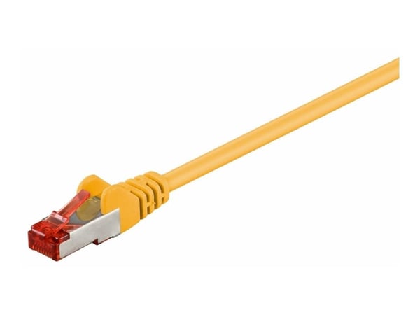 MicroConnect - Nettverkskabel - RJ-45 (hann) til RJ-45 (hann) - 15 cm - 6 mm - SFTP - CAT 6 - halogenfri, rund, flertrådet - gul