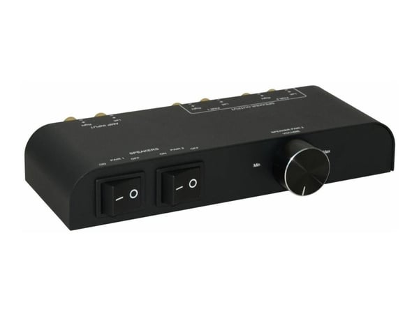 MicroConnect - Høyttalervelger / volumkontroll for høyttaler - 2way - svart