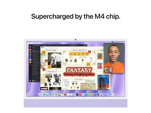 Apple iMac with 4.5K Retina display - Alt-i-ett M4 - RAM 16 GB - SSD 256 GB - Apple M4 8-core - IEEE 802.11ax (Wi-Fi 6E), Bluetooth 5.3 - macOS Seq...