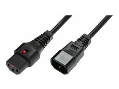 MicroConnect - Jatkojohto virralle - IEC 60320 C14 - IEC 60320 C13 - 3 m - musta